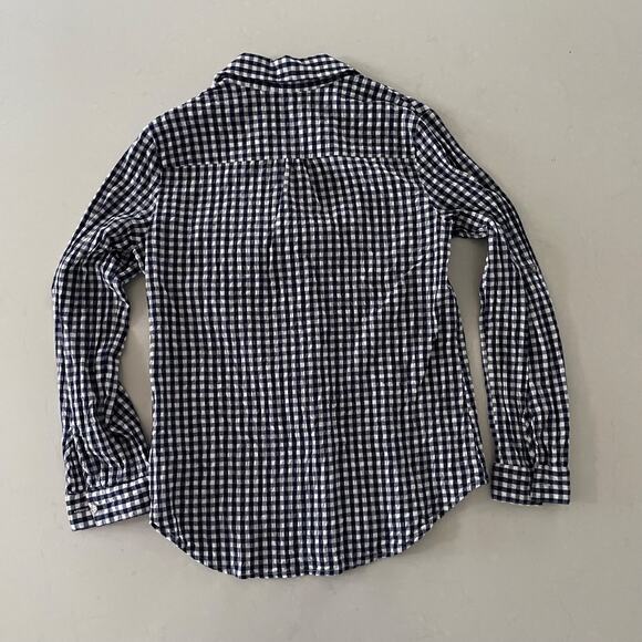 Kut From The Kloth Shirt Small Gingham Check Button Up Shirt Roll Tab Sleeves - Picture 6 of 6